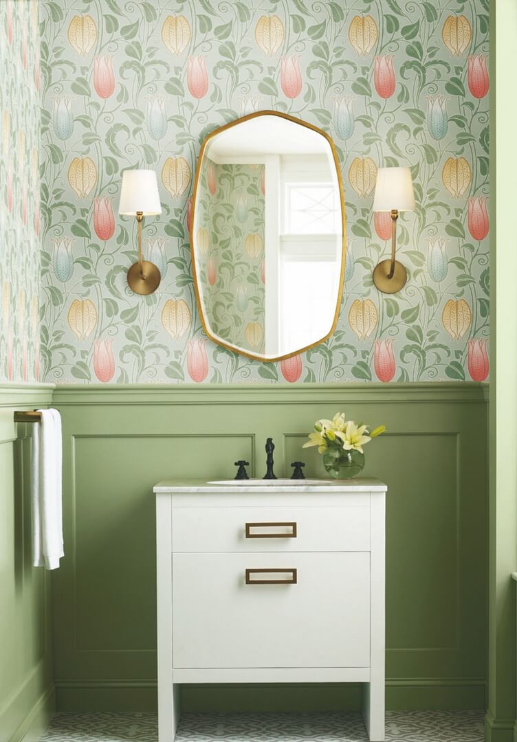 Tapeta florystyczna York Wallcoverings AC9202 Canterbury Bells Art & Crafts