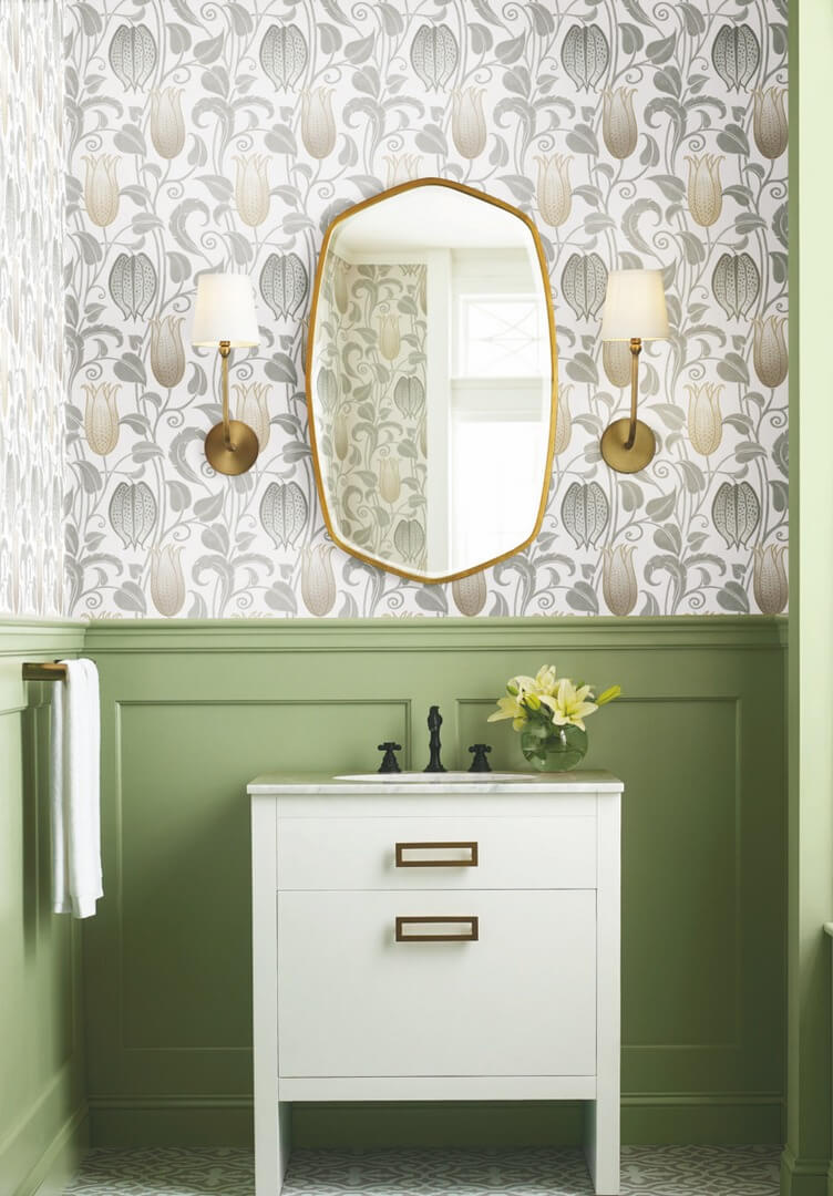 Tapeta florystyczna York Wallcoverings AC9204 Canterbury Bells Art & Crafts