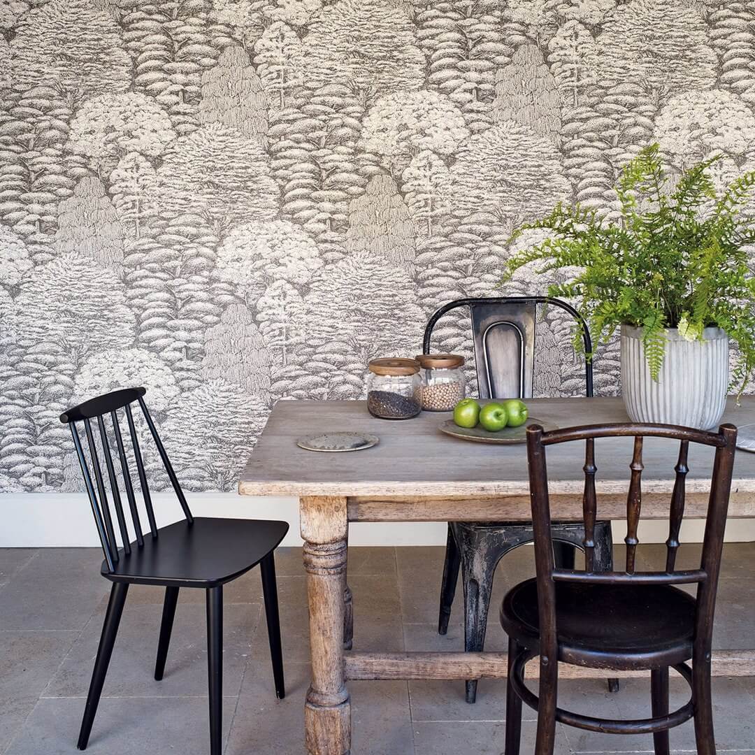 Tapeta drzewa Sanderson 215716 Woodland Toile Arboretum
