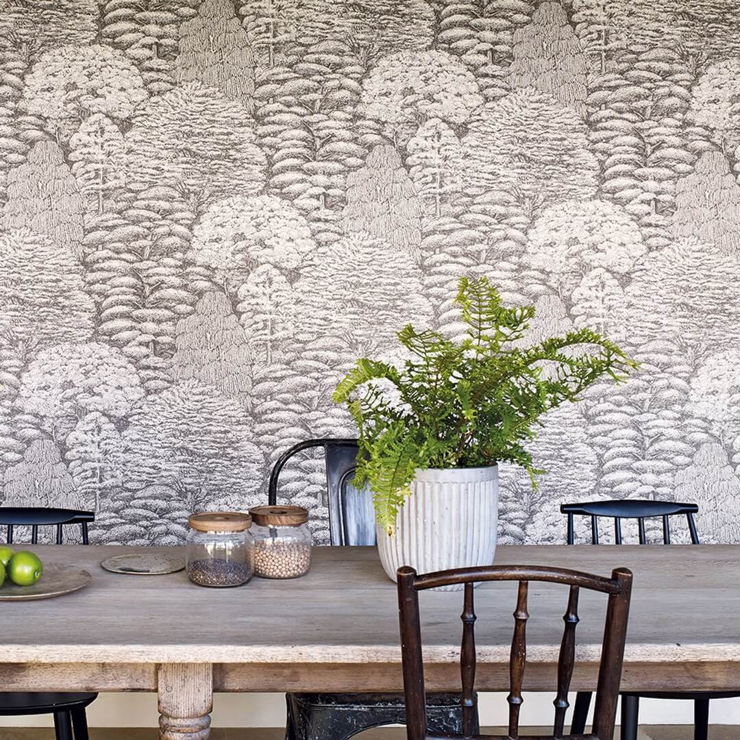 Tapeta drzewa Sanderson 215716 Woodland Toile Arboretum