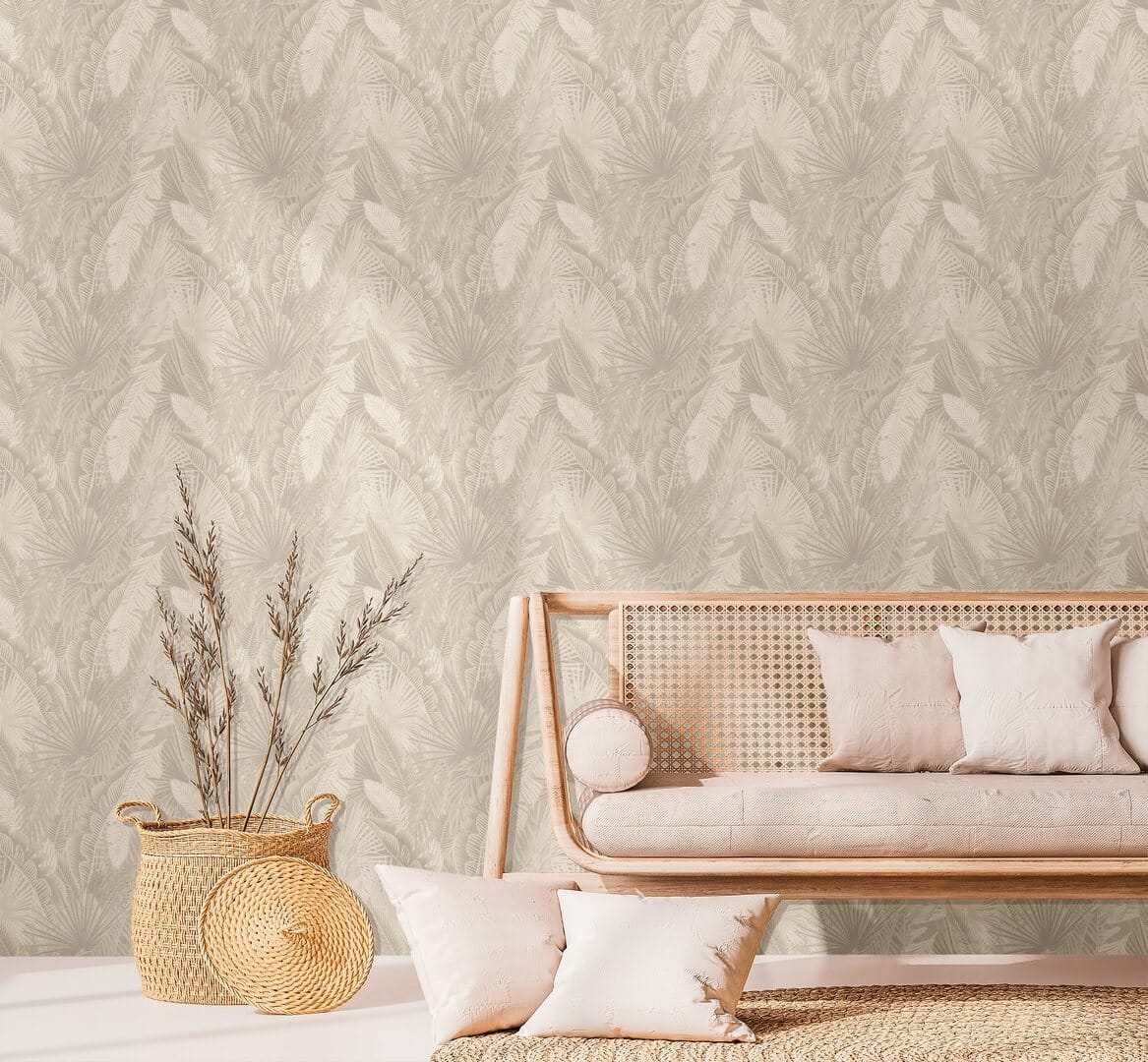 Tapeta tropikalne liście Decoprint NHW1015 Kiskaara Perla