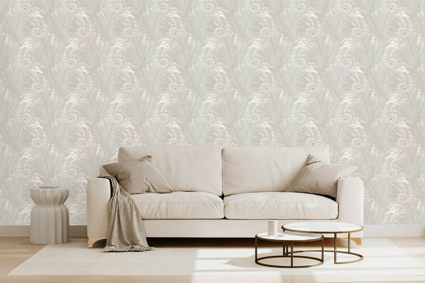 Tapeta pawie pióra Decoprint NHW1044 Descartes Perla