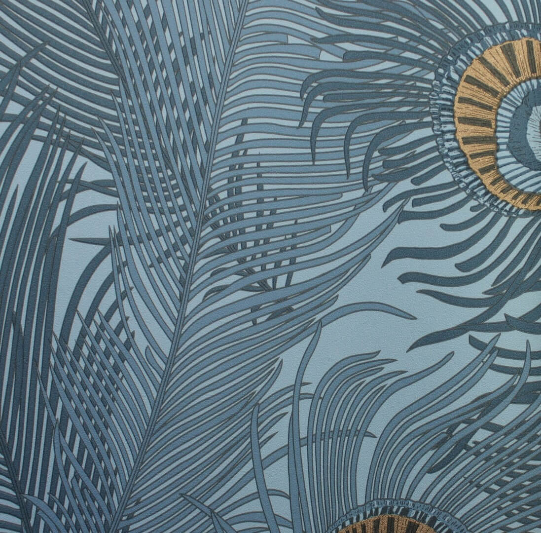 Tapeta pawie pióra Decoprint NHW1046 Descartes Perla