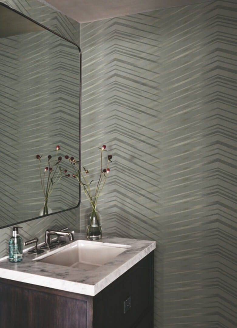 Tapeta zygzaki Chevron York Wallcoverings DT5052 Glistening Chevron After Eight
