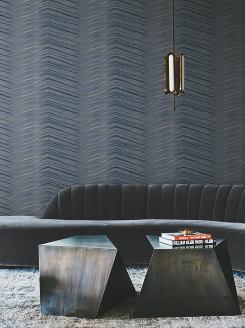Tapeta zygzaki Chevron York Wallcoverings DT5053 Glistening Chevron After Eight