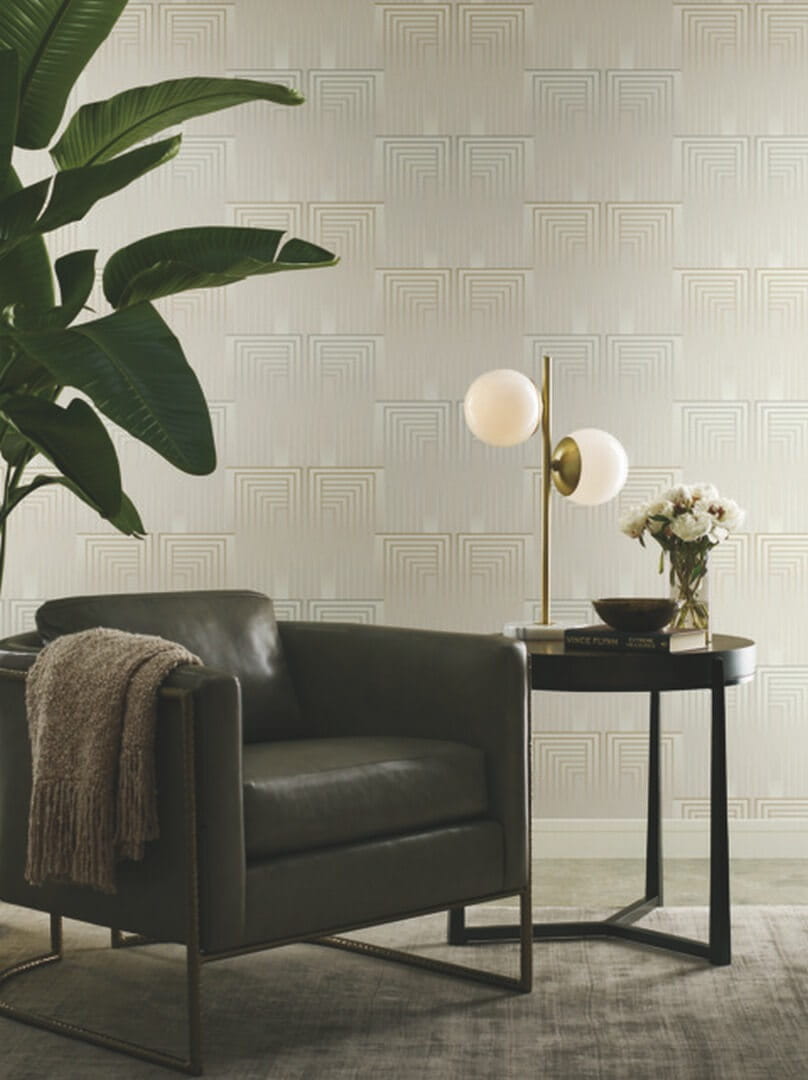 Tapeta geometryczna art-deco York Wallcoverings DT5073 Vanishing After Eight
