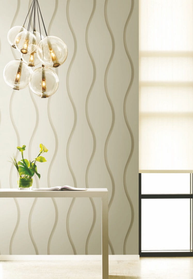 Tapeta falujące linie York Wallcoverings DT5111 Unfurl After Eight