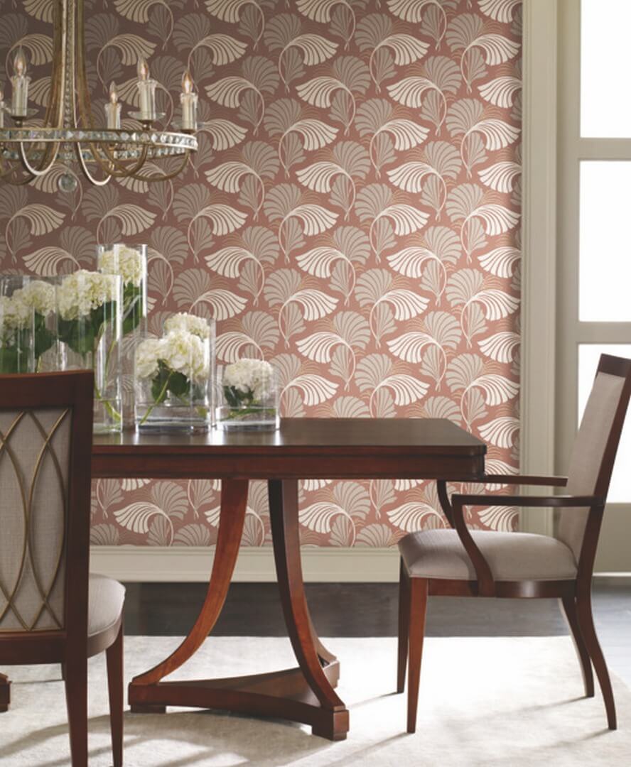 Tapeta liście York Wallcoverings DT5131 Dancing Leaves After Eight