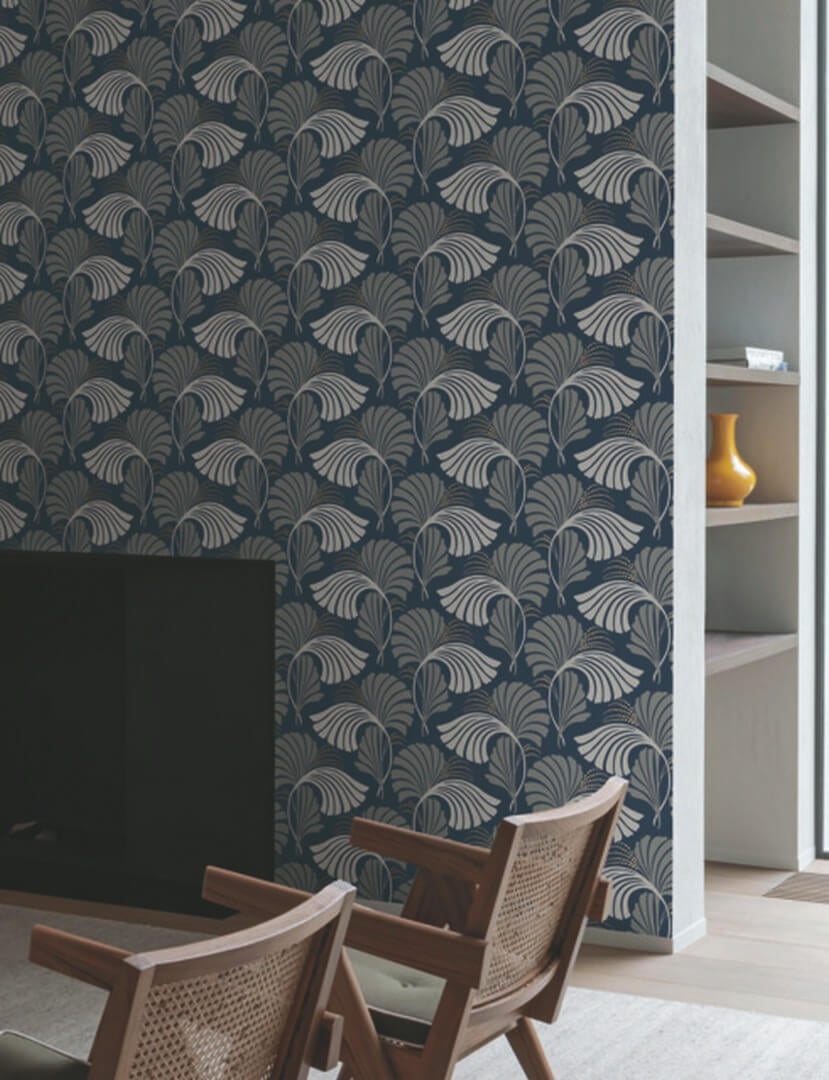 Tapeta liście York Wallcoverings DT5133 Dancing Leaves After Eight