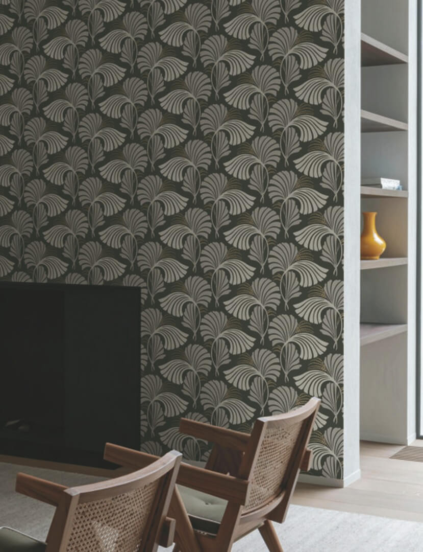 Tapeta liście York Wallcoverings DT5134 Dancing Leaves After Eight
