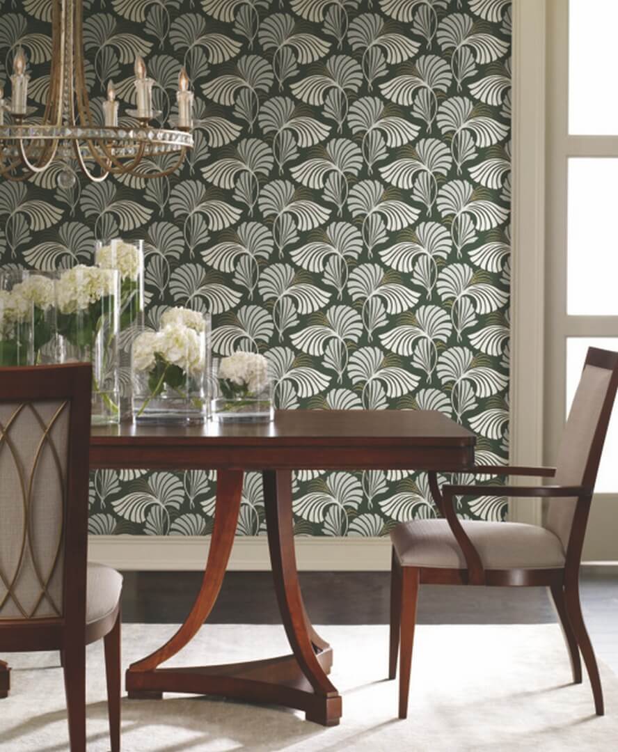 Tapeta liście York Wallcoverings DT5134 Dancing Leaves After Eight