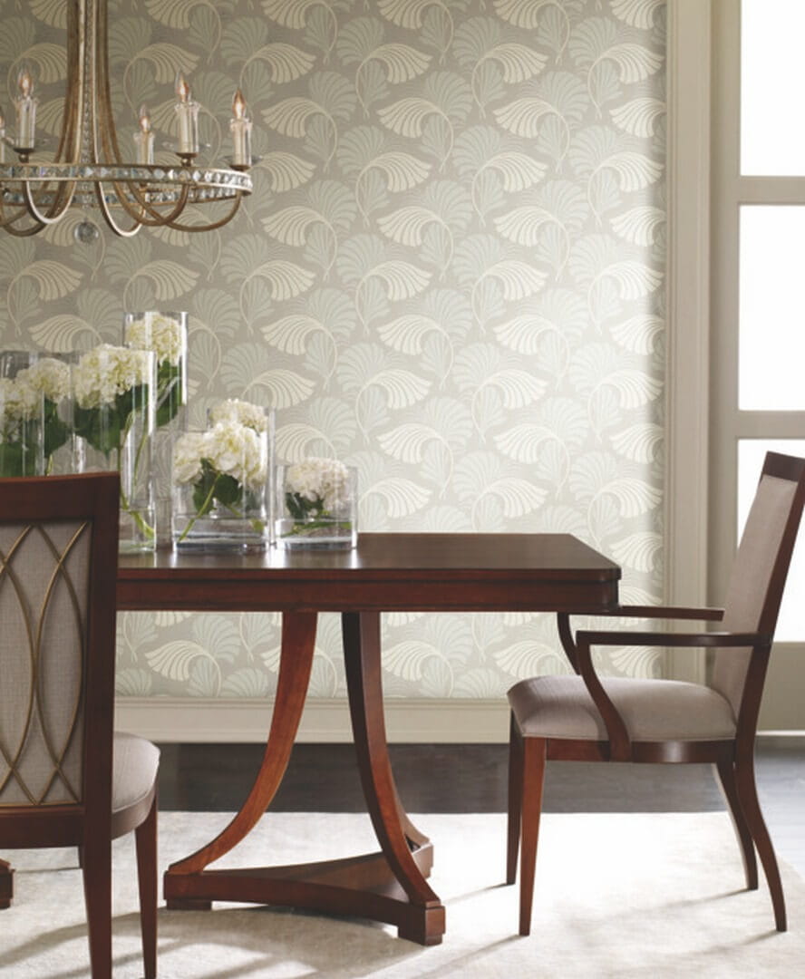 Tapeta liście York Wallcoverings DT5135 Dancing Leaves After Eight