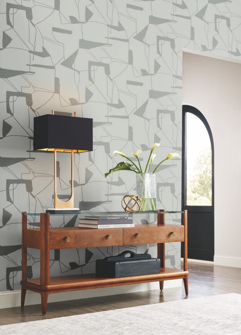 Tapeta abstrakcyjna geometria York Wallcoverings MD7111 Abstract Geo Modern Metals 2