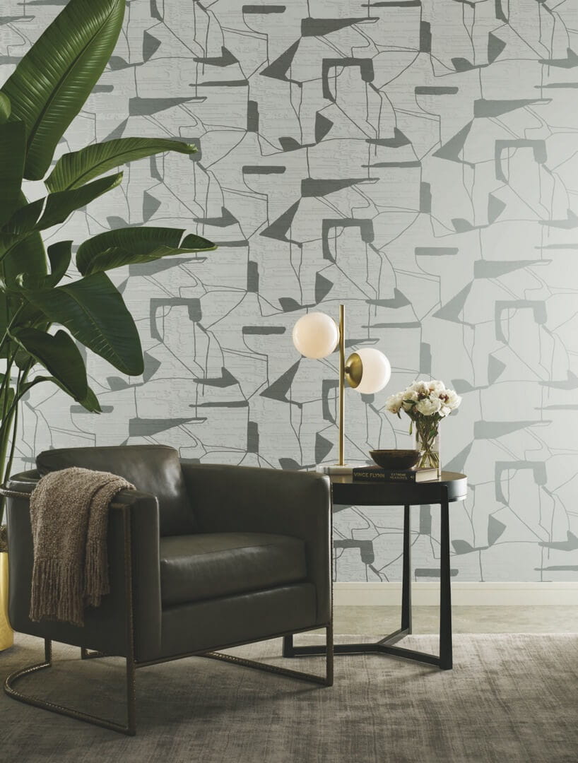 Tapeta abstrakcyjna geometria York Wallcoverings MD7111 Abstract Geo Modern Metals 2