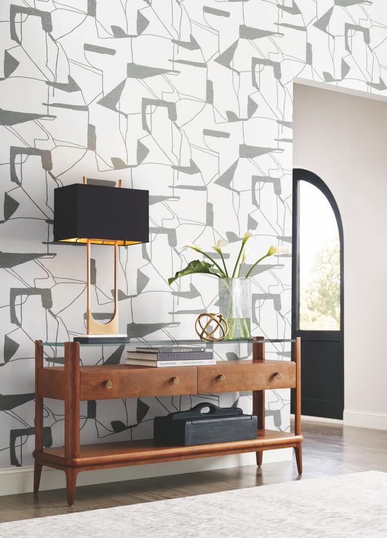 Tapeta abstrakcyjna geometria York Wallcoverings MD7114 Abstract Geo Modern Metals 2
