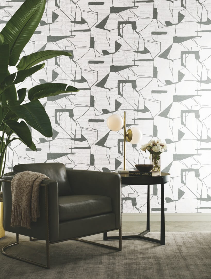 Tapeta abstrakcyjna geometria York Wallcoverings MD7114 Abstract Geo Modern Metals 2
