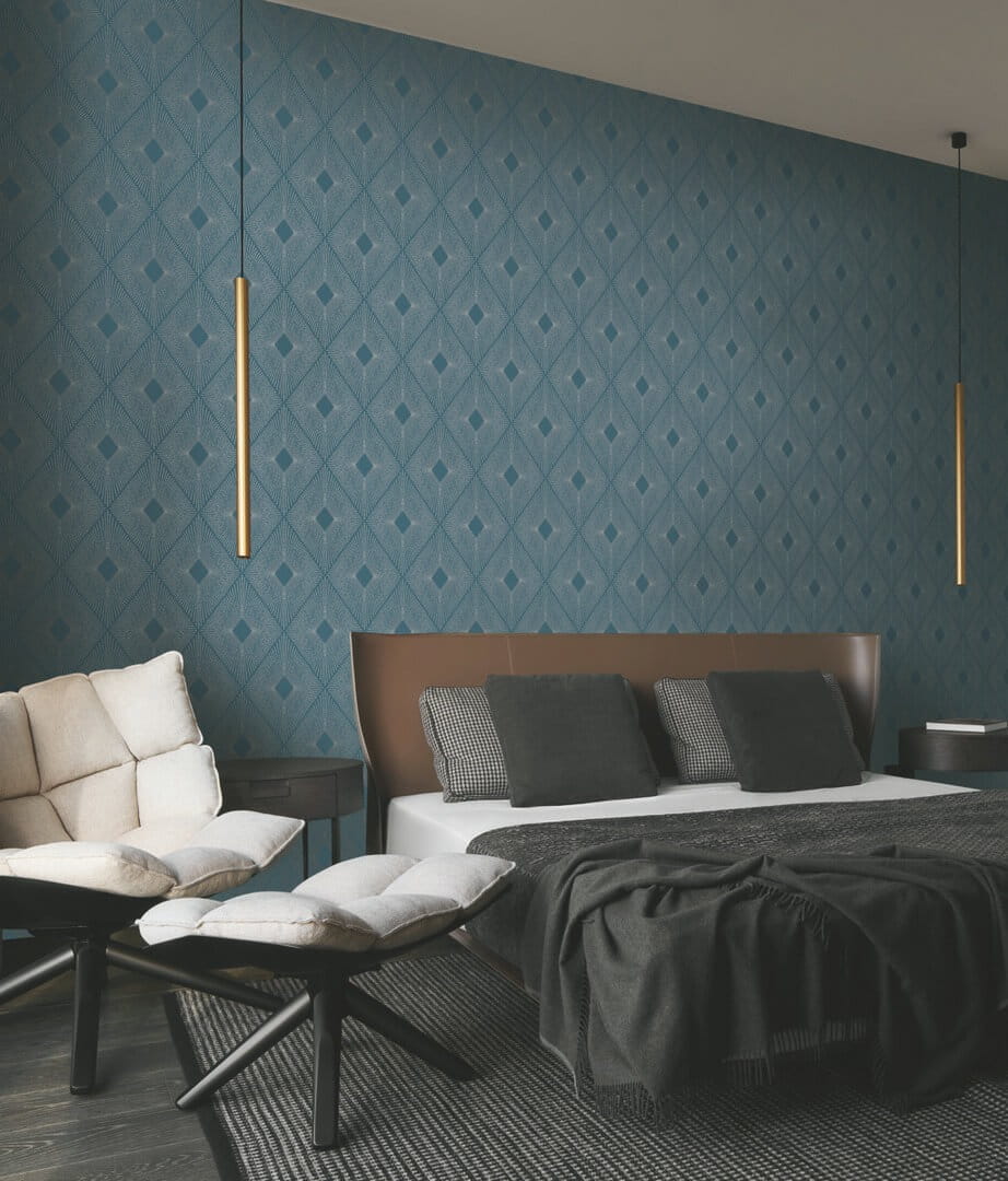 Tapeta romby w stylu Art Deco York Wallcoverings MD7131 Harlowe Modern Metals 2