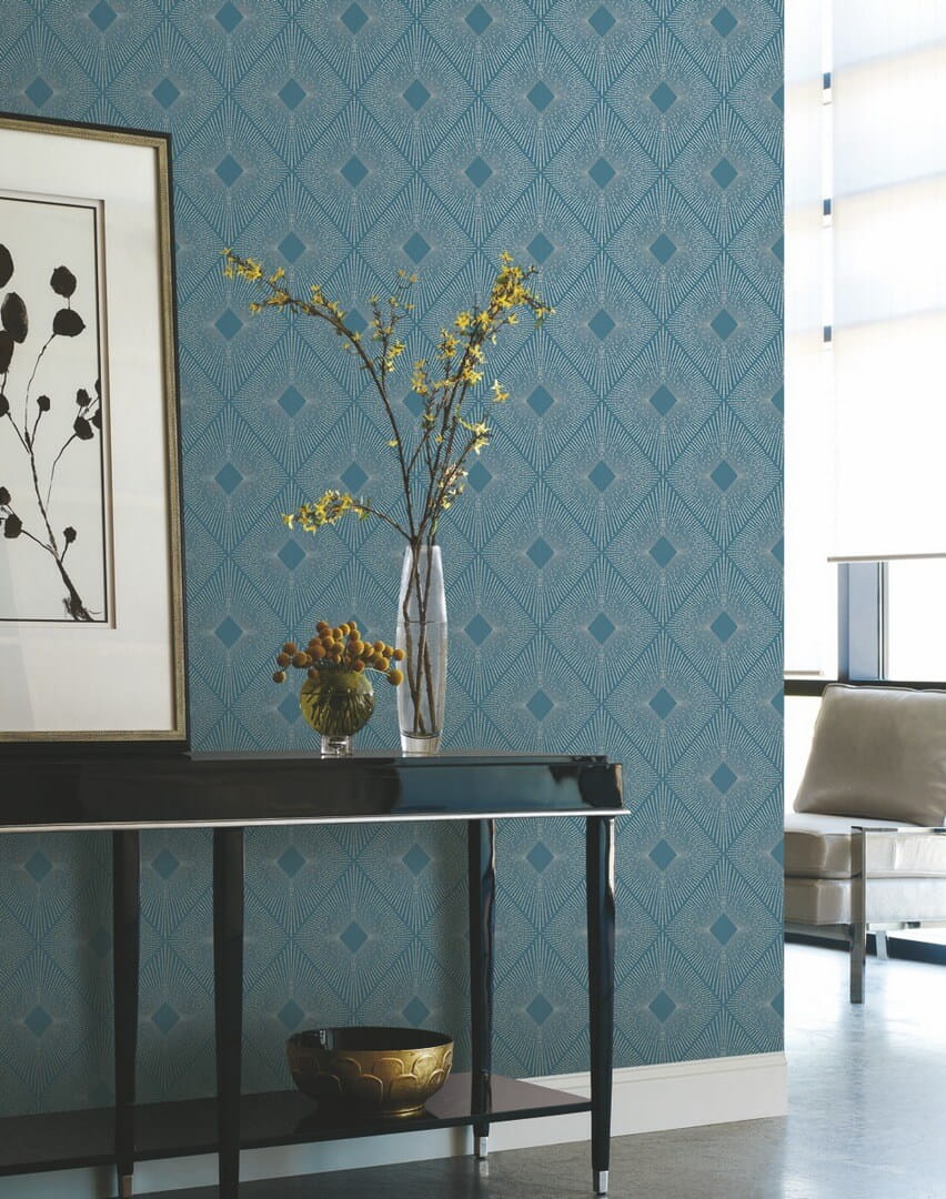 Tapeta romby w stylu Art Deco York Wallcoverings MD7131 Harlowe Modern Metals 2