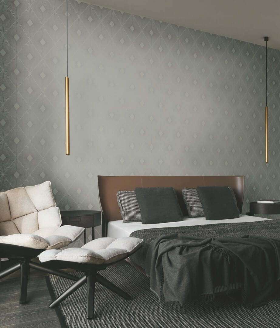 Tapeta romby w stylu Art Deco York Wallcoverings MD7132 Harlowe Modern Metals 2