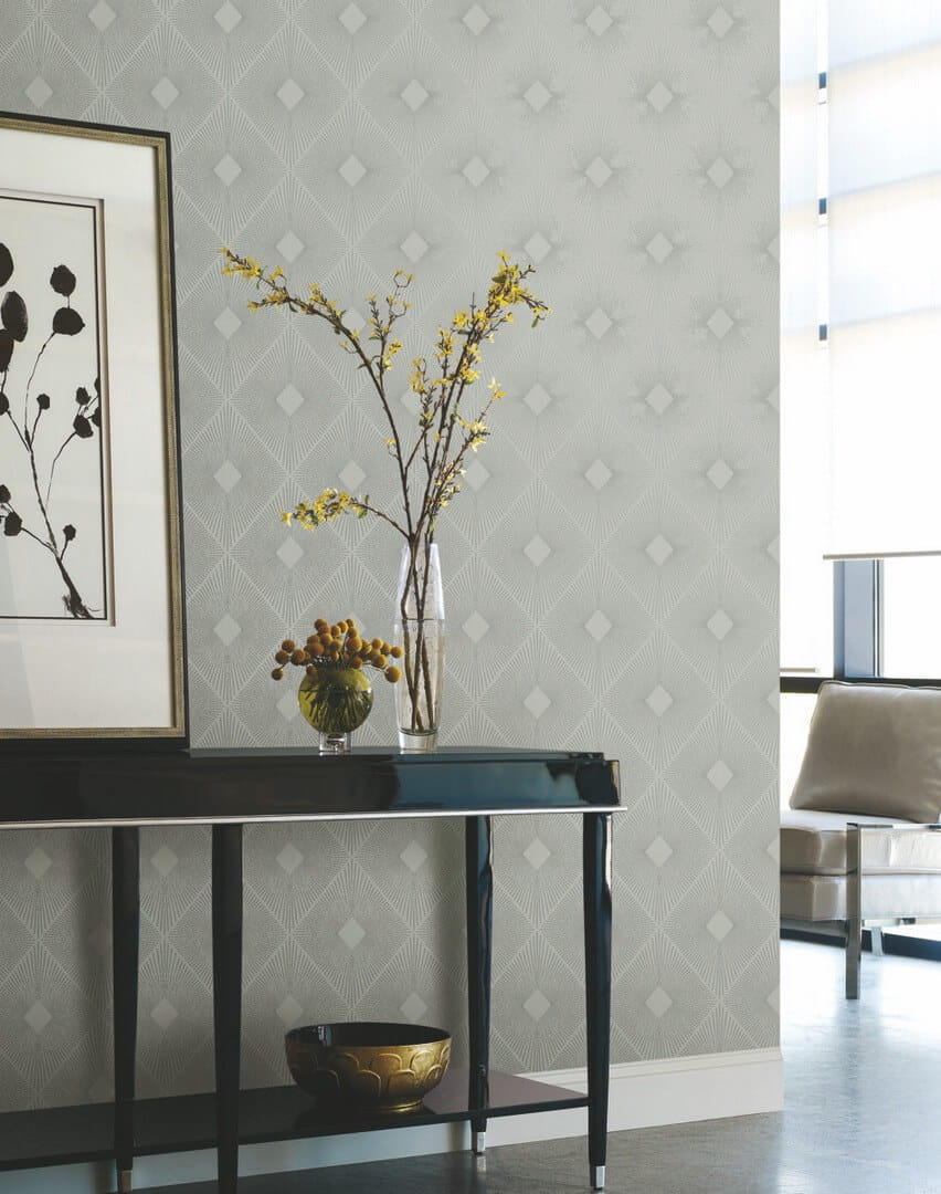 Tapeta romby w stylu Art Deco York Wallcoverings MD7132 Harlowe Modern Metals 2