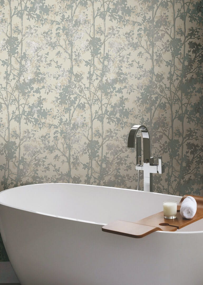 Tapeta roślinna York Wallcoverings MD7141 Shimmering Foliage Modern Metals 2