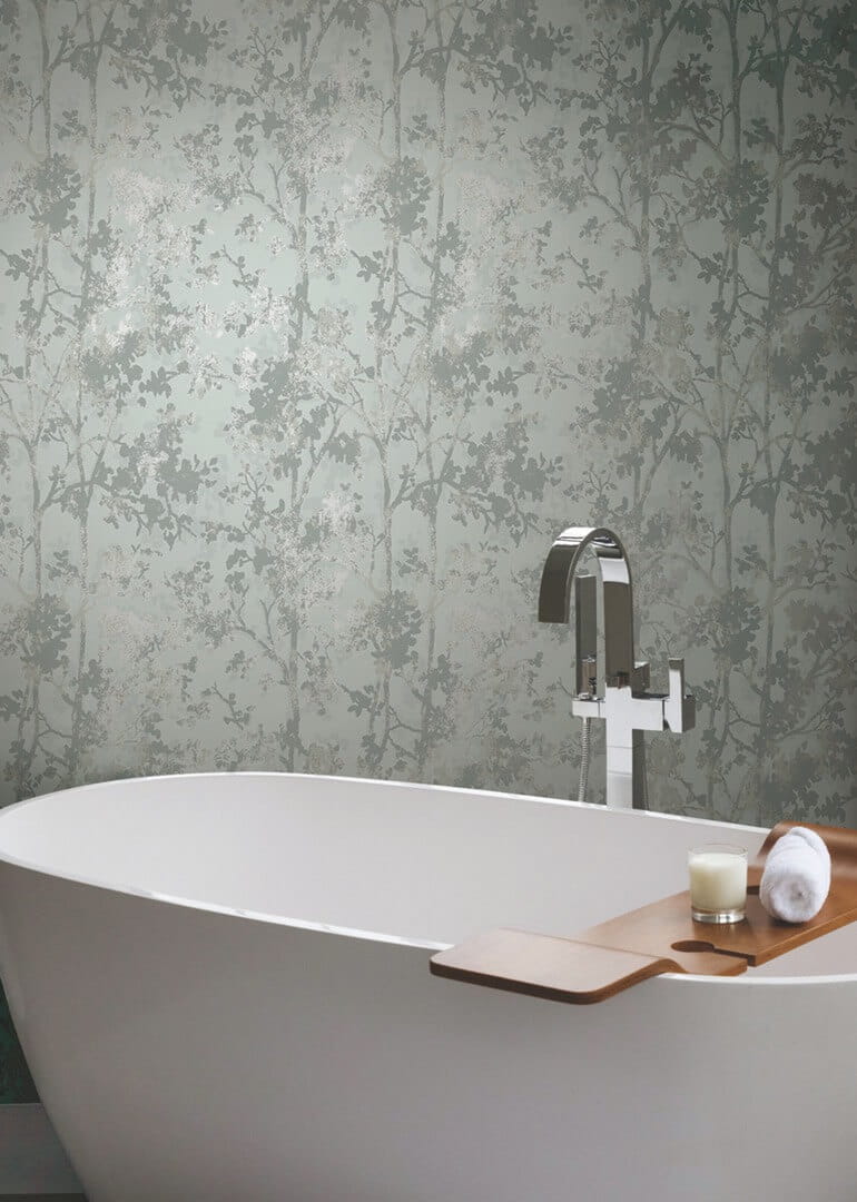 Tapeta roślinna York Wallcoverings MD7142 Shimmering Foliage Modern Metals 2