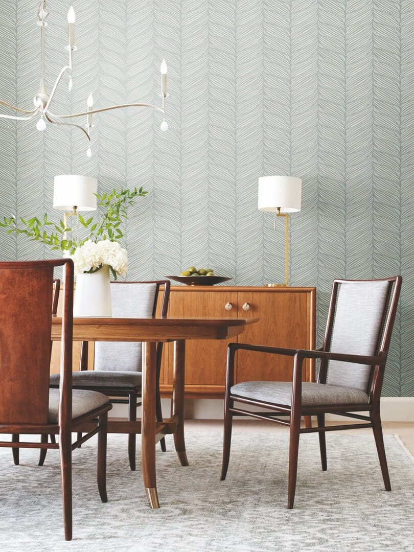 Tapeta stylizowane liście York Wallcoverings MD7165 Luninous Leaves Modern Metals 2