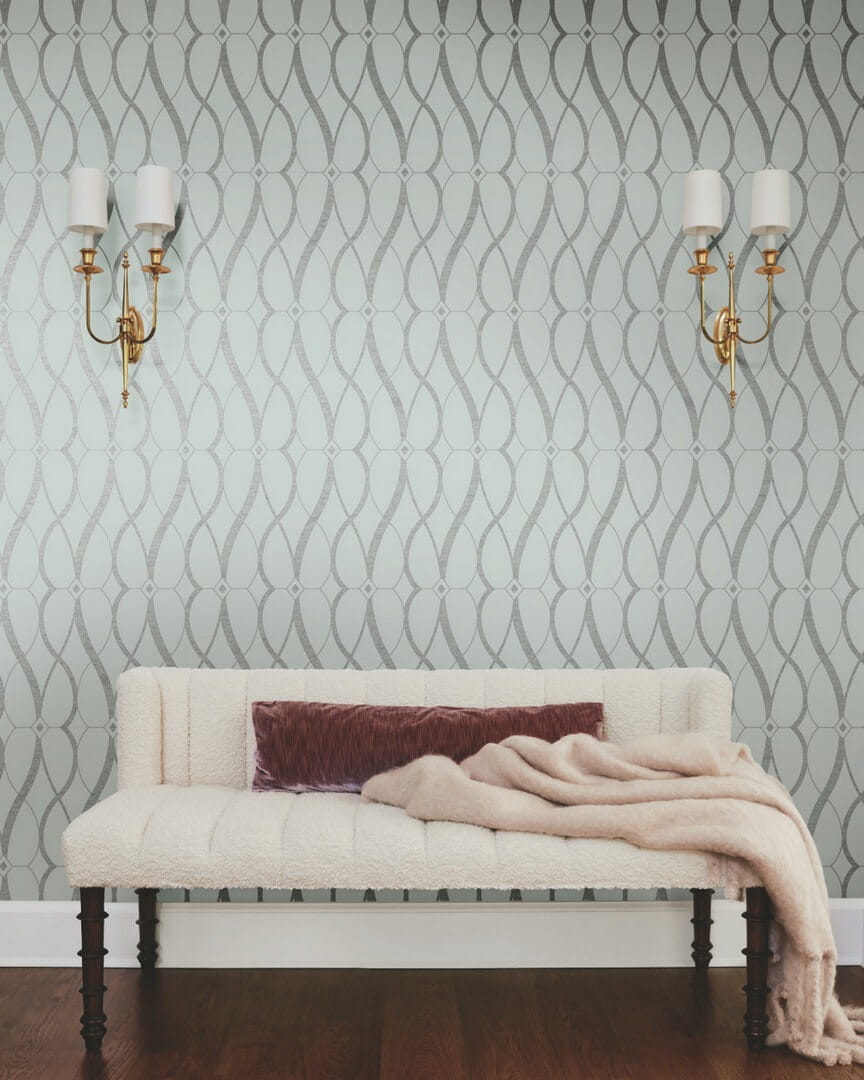 Tapeta treliaż York Wallcoverings MD7172 Graceful Geo Modern Metals 2