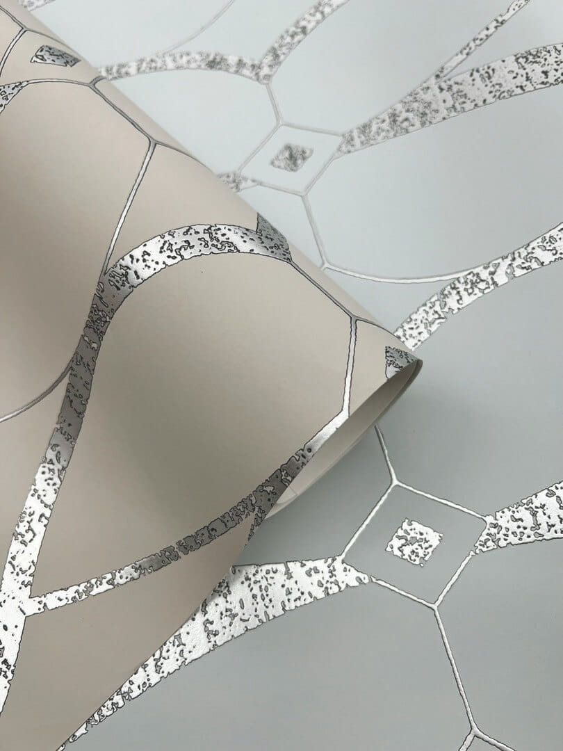 Tapeta treliaż York Wallcoverings MD7175 Graceful Geo Modern Metals 2