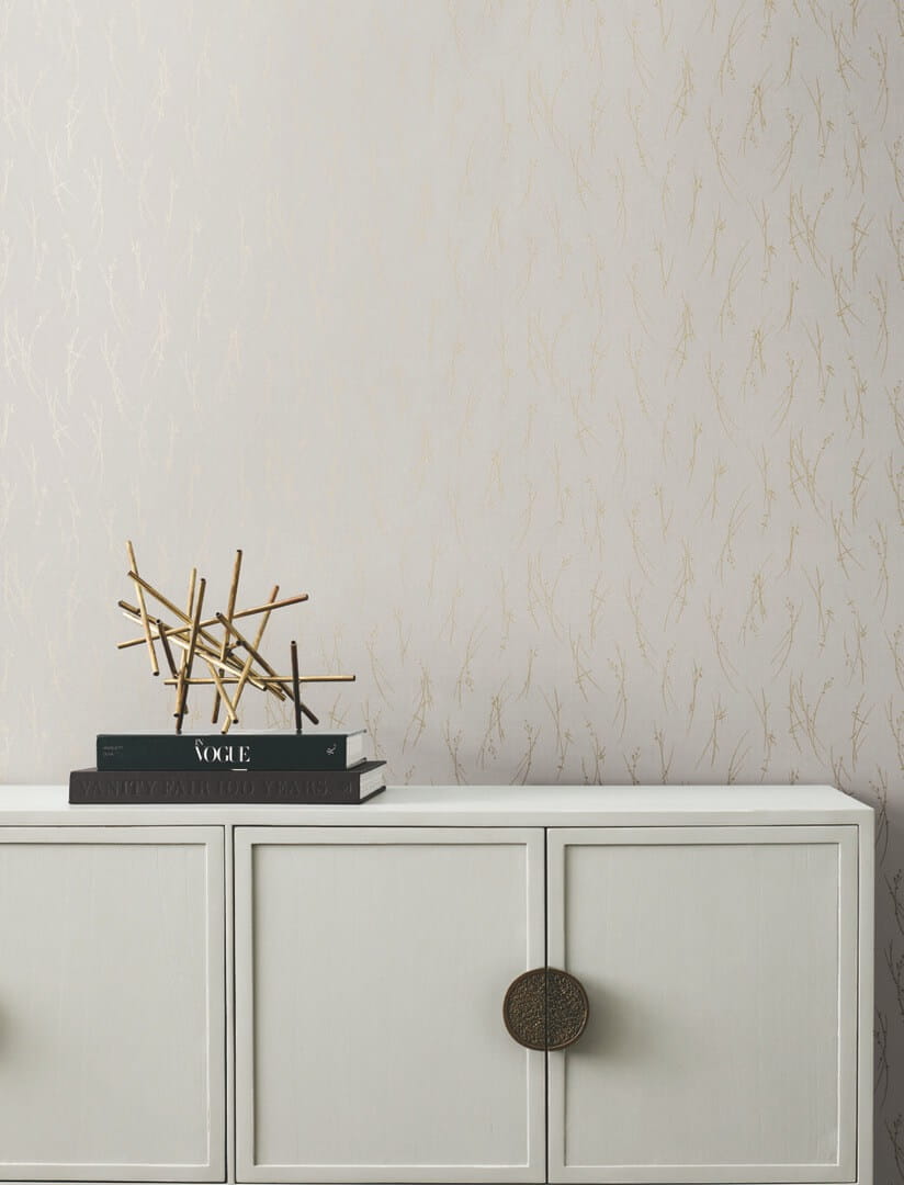 Tapeta delikatna łąka York Wallcoverings MD7191 Sprigs Modern Metals 2