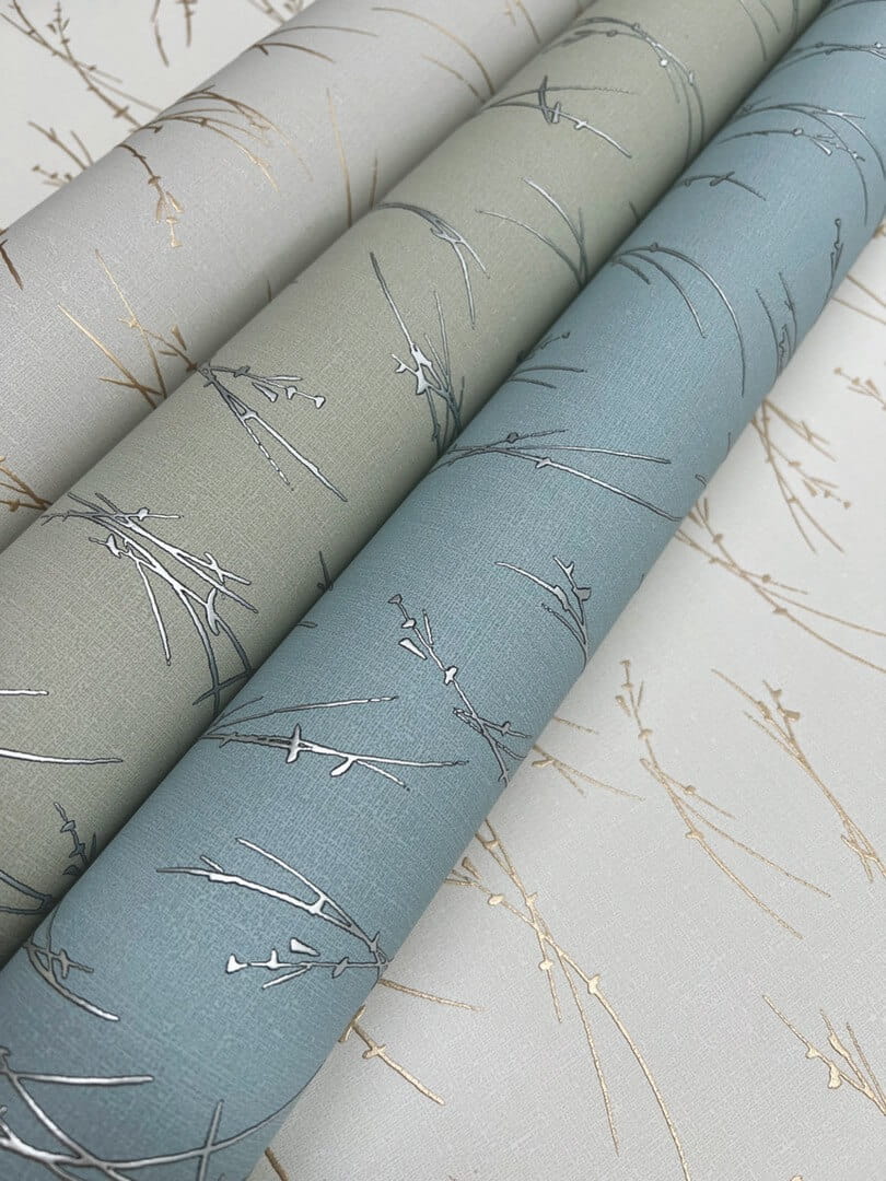 Tapeta delikatna łąka York Wallcoverings MD7191 Sprigs Modern Metals 2