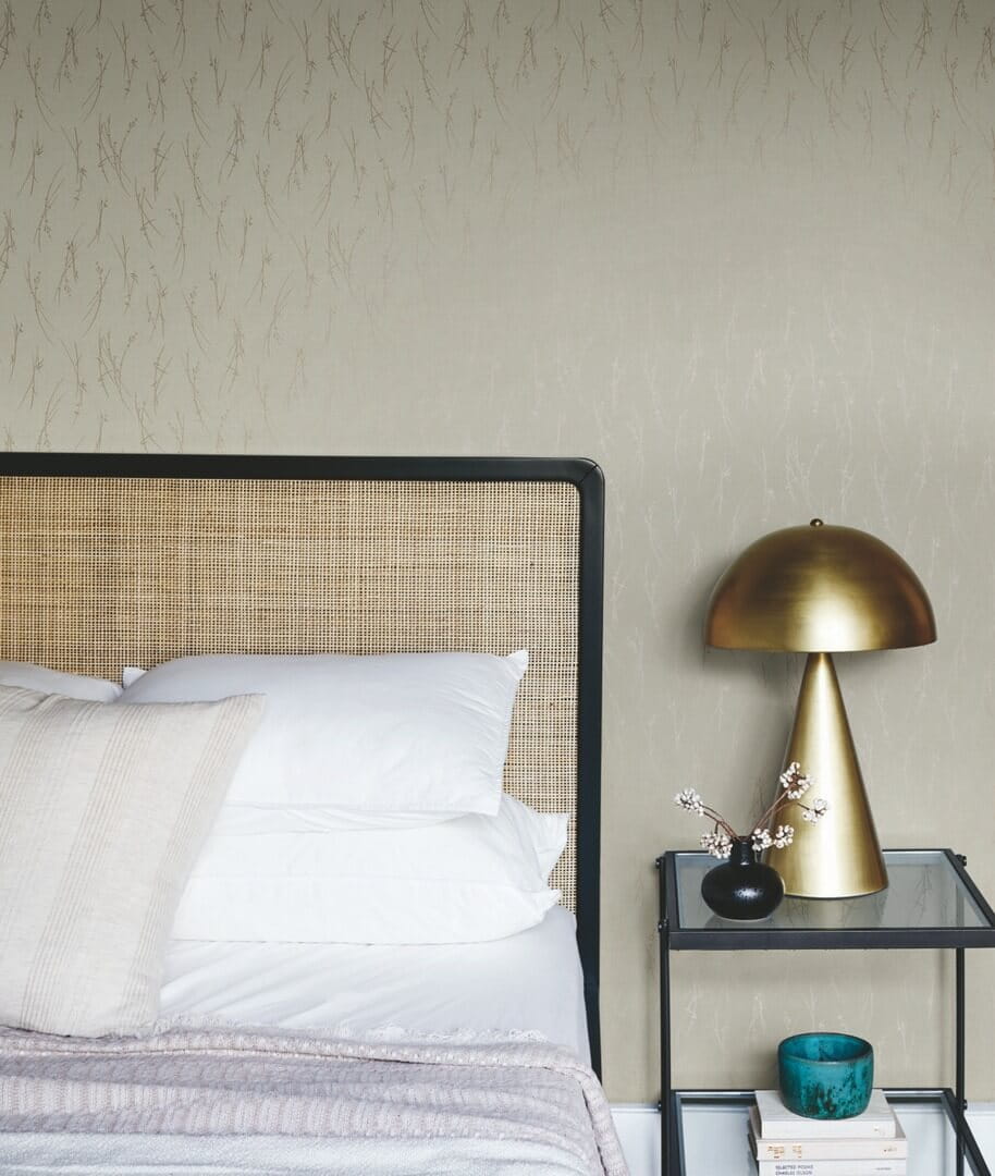 Tapeta delikatna łąka York Wallcoverings MD7192 Sprigs Modern Metals 2