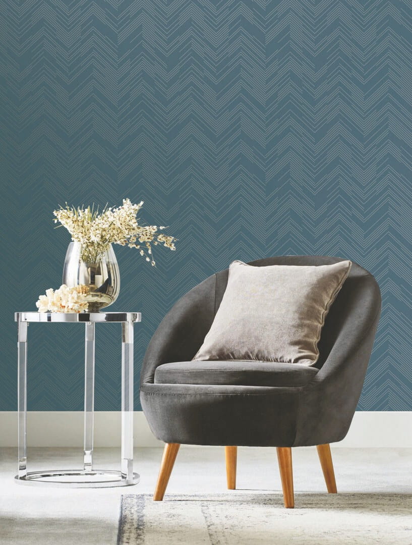 Tapeta nowoczesna jodełka York Wallcoverings MD7224 Polished Chevron Modern Metals 2