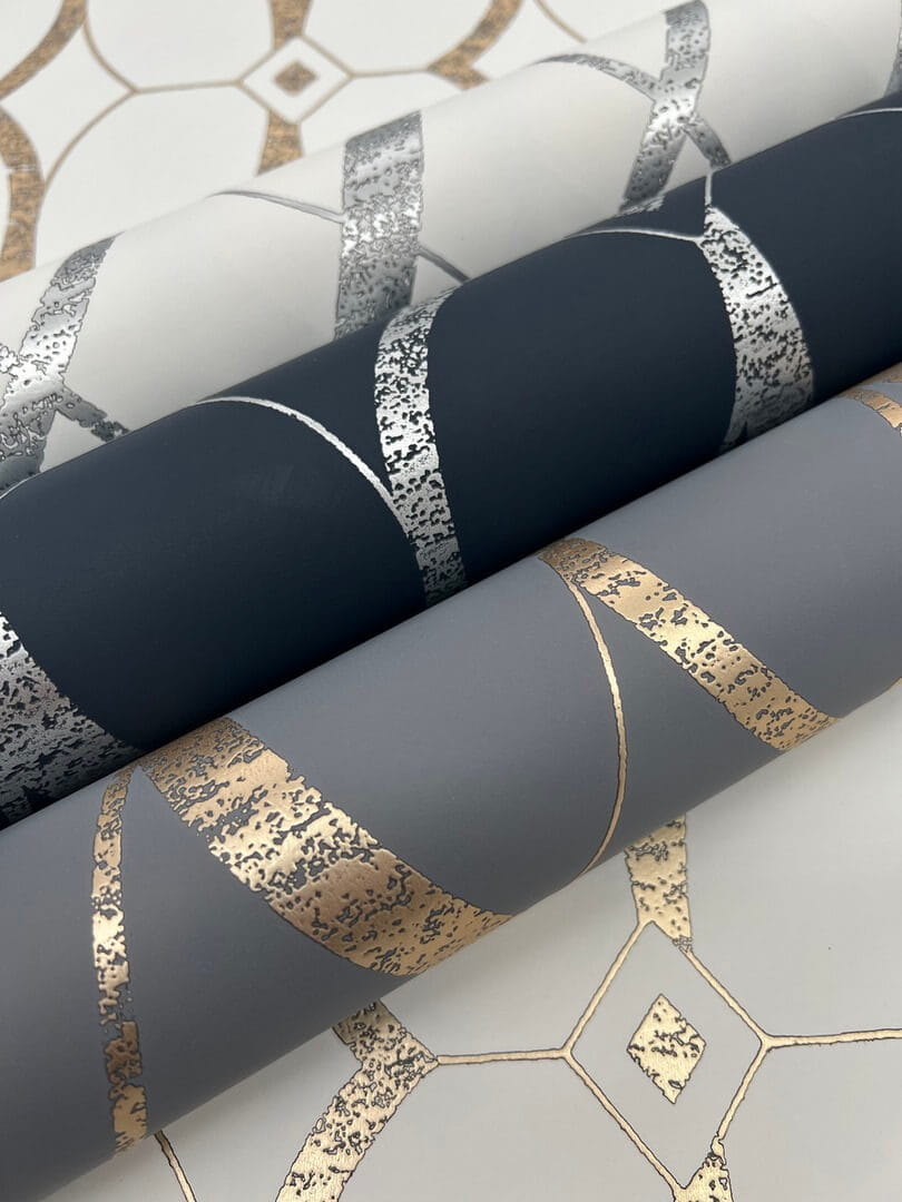 Tapeta nowoczesna jodełka York Wallcoverings MD7227 Polished Chevron Modern Metals 2