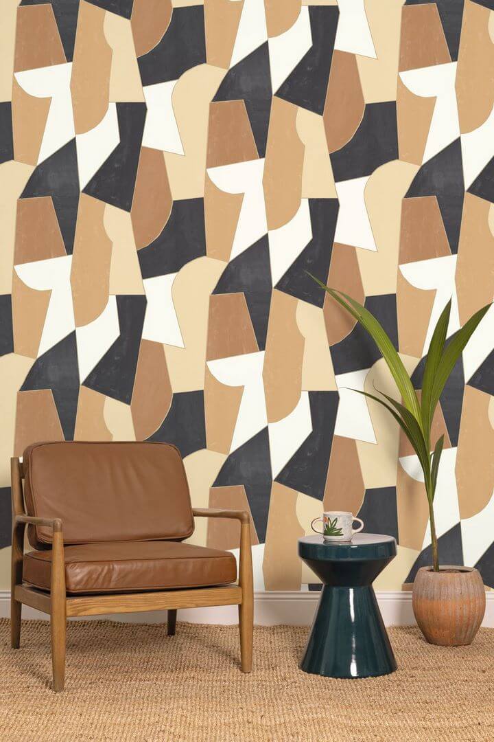 Tapeta geometryczna abstrakcyjna Caselio 104511090 Etoffe XXL