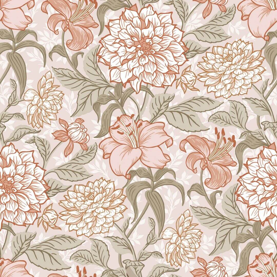 Tapeta florystyczna vintage Esta Home 139479 Vintage Flowers