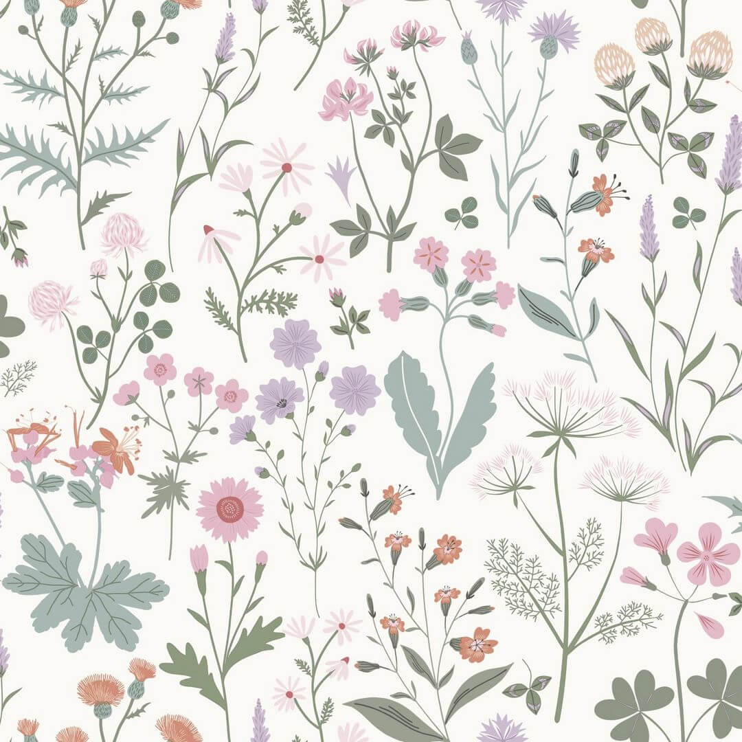 Tapeta łąka Esta Home 139482 Vintage Flowers