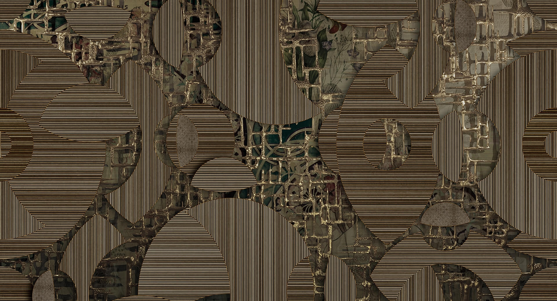 Fototapeta nowoczesna abstrakcyjna Muance MU14076 Bamboo Gold Dusk