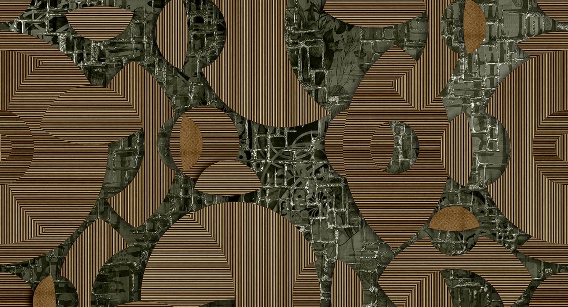 Fototapeta nowoczesna abstrakcyjna Muance MU14078 Bamboo Gold Dusk