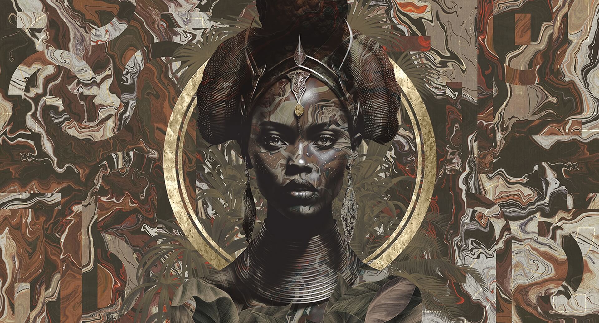 Fototapeta królowa Afryki Muance MU14001 Nefertari Dusk