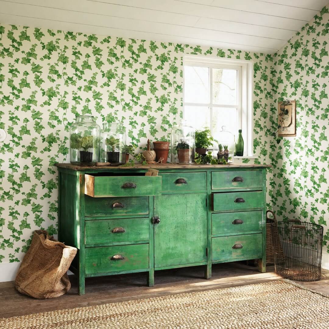 Tapeta liście bluszczu Sanderson 214593 Hedera One Sixty