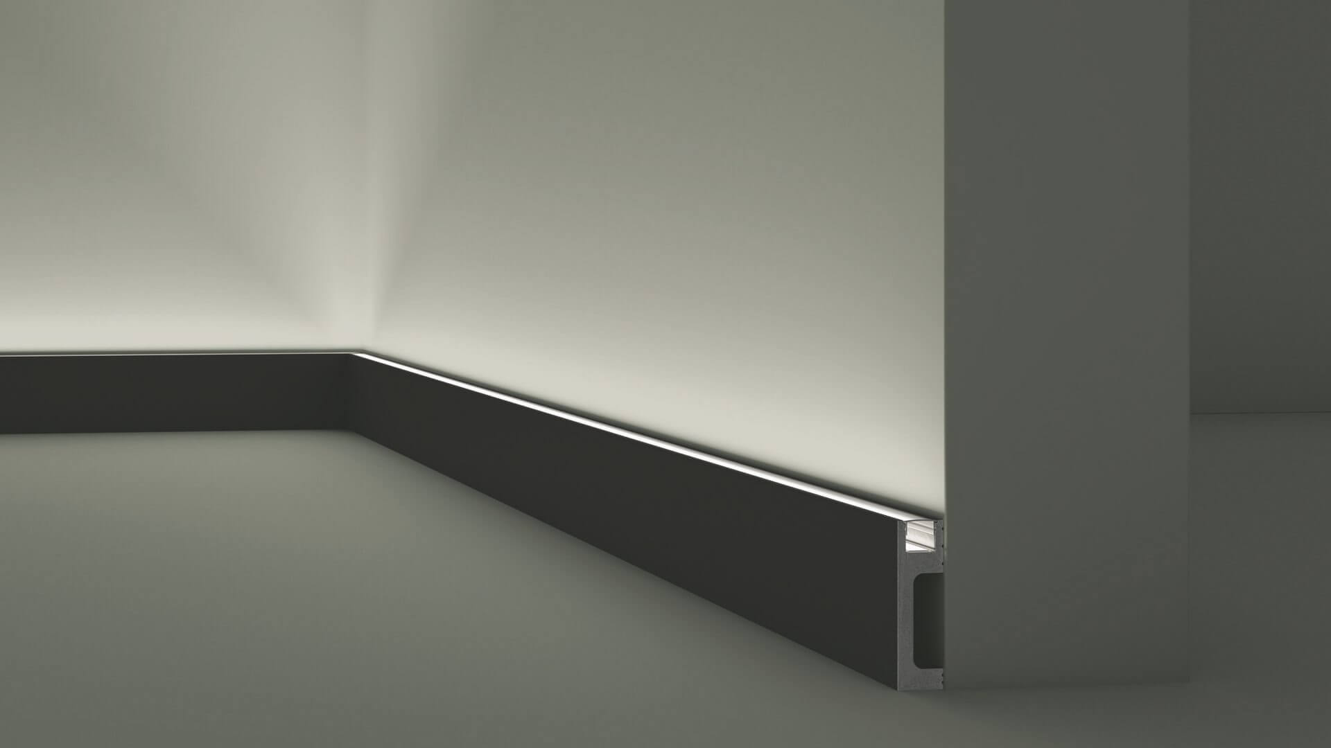 Listwa czarna oświetleniowa LED Wallstyl IL10 Black Noël & Marquet wys. 8cm