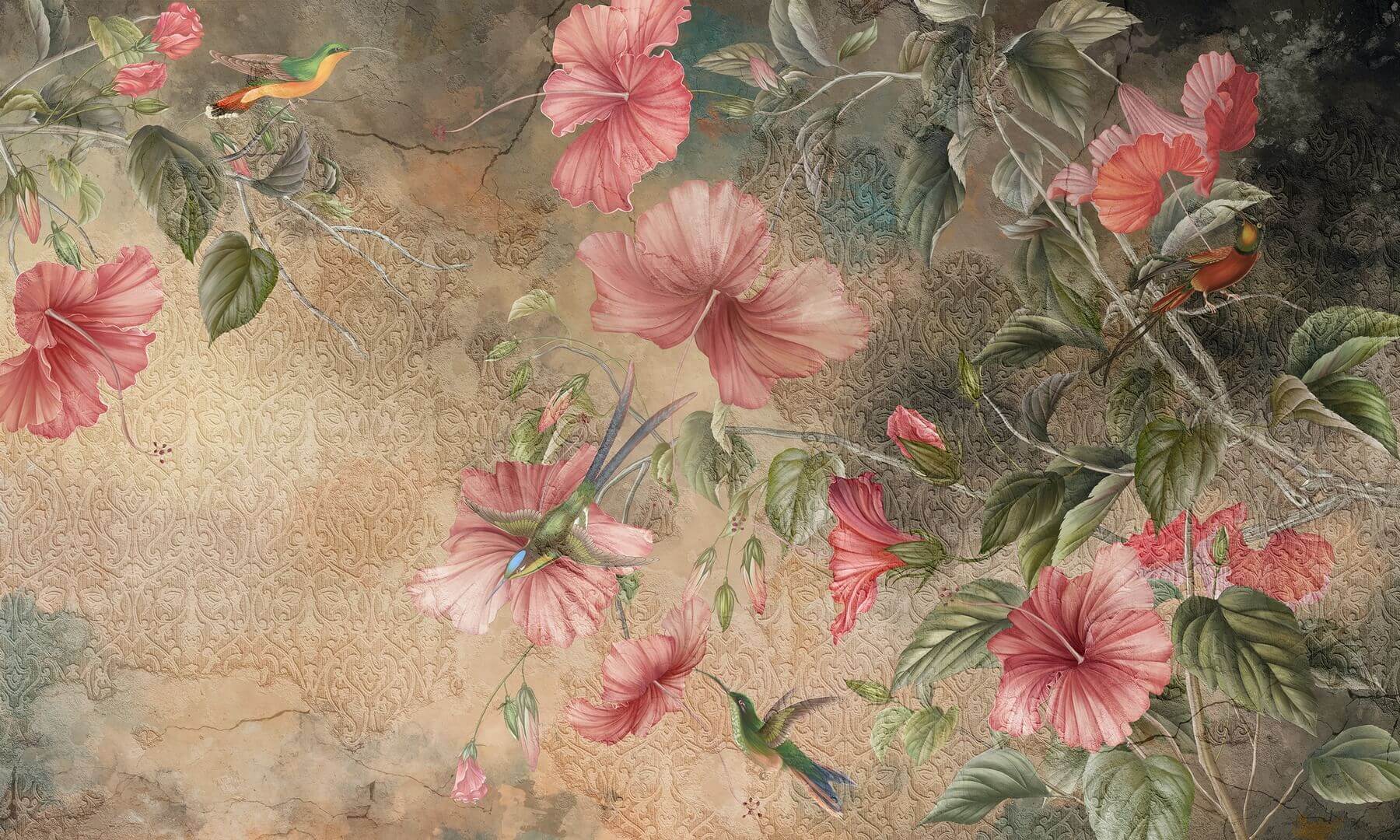 Fototapeta kwiaty i ornament Wonderwall Ebbi 35073302