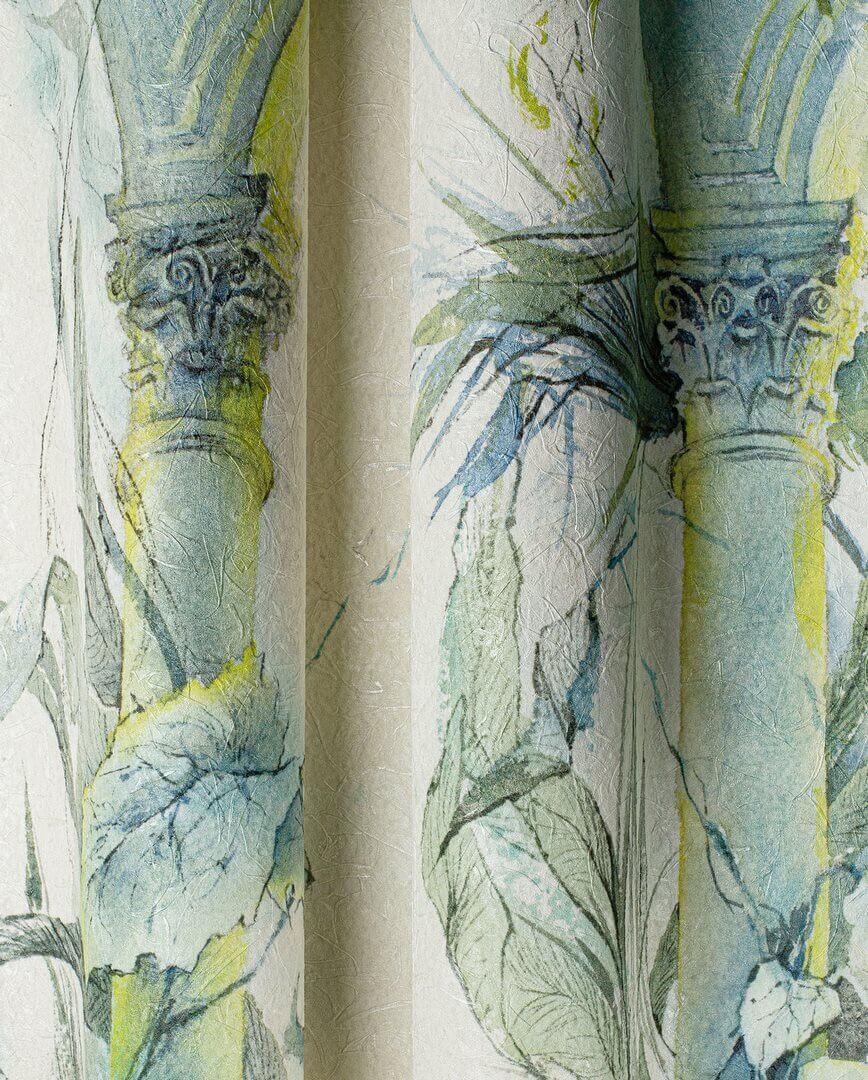 Fototapeta egzotyczne rośliny i starożytne kolumny Wonderwall Marmari 35055608