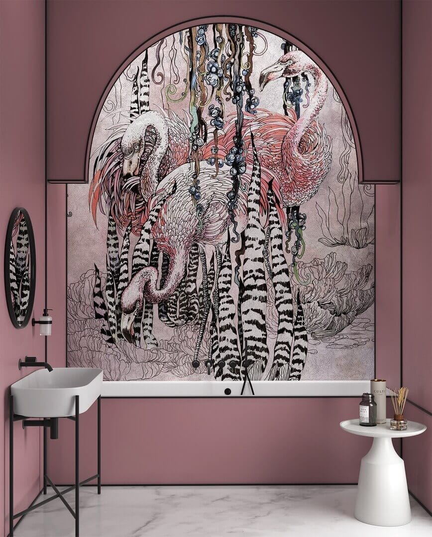 Fototapeta flamingi Wonderwall Tigaki 35061605