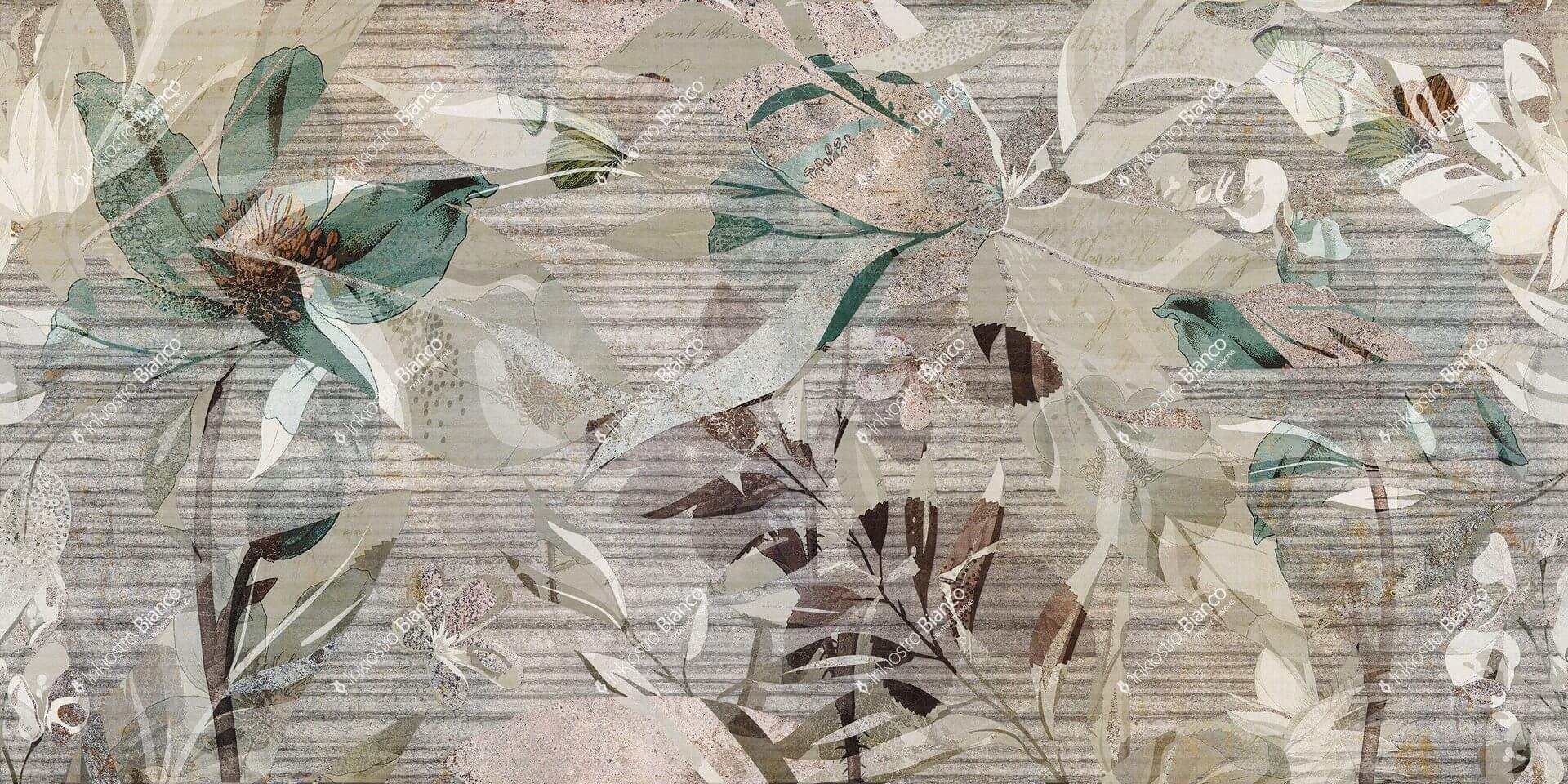 Fototapeta kwiaty i liście Inkiostro Bianco FERROVIA INKNVOA2301 Flow