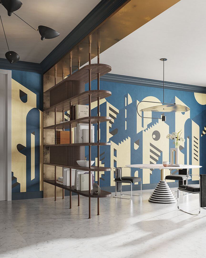 Fototapeta geometryczna architektura Inkiostro Bianco METROPOLIS INKLTLN2301 Flow