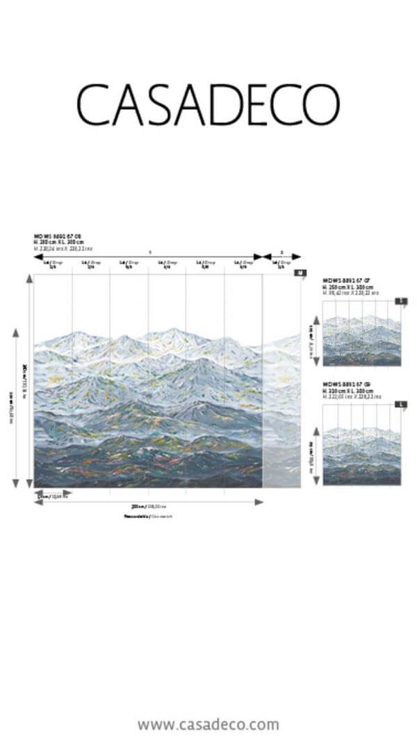 Mural krajobraz gór Casadeco WDWS 88916708 M Les Rocheuses WonderWalls