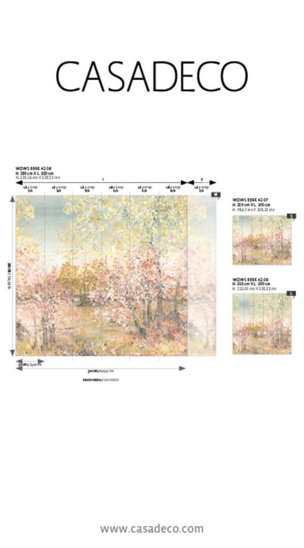 Mural krajobraz ogrodu Casadeco WDWS 88954209 L Artistic Garden WonderWalls