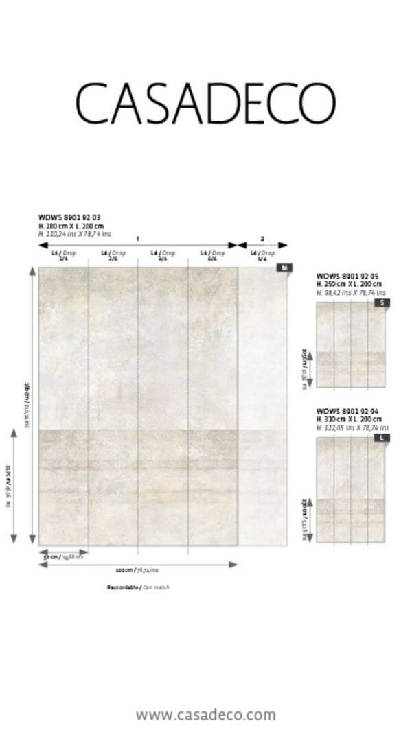 Mural jak tynk Casadeco WDWS 89019205 S Elevation WonderWalls